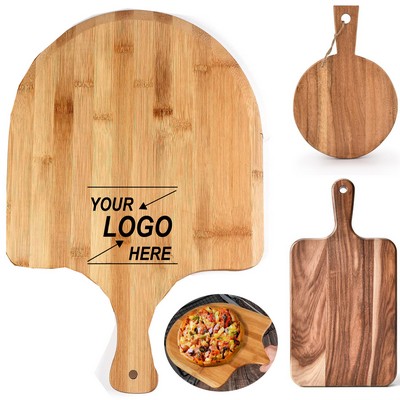 12" Bamboo Pizza Peel and Cutting Board