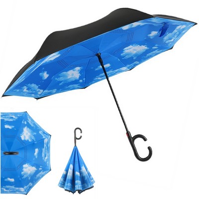 Automatic Open Inverted Reverse Umbrella