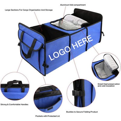 Folding Trunk Organizer w/Cooler Bag