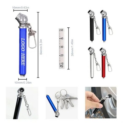 Mini Tire Pressure Gauge Keychain