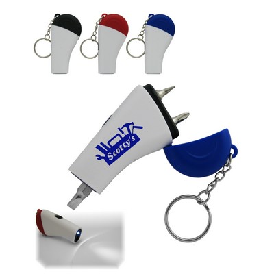 Union Printed - LED Screwdriver Keychain with 1-Color Logo