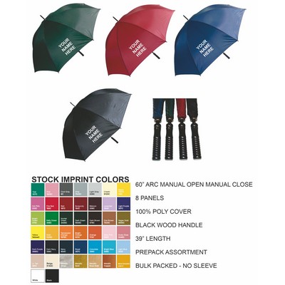 60" manual open, bulk packed - ASSORTED PREPACK