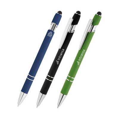 Recycle Arden Soft Touch Stylus Pen - Single Color Imprint
