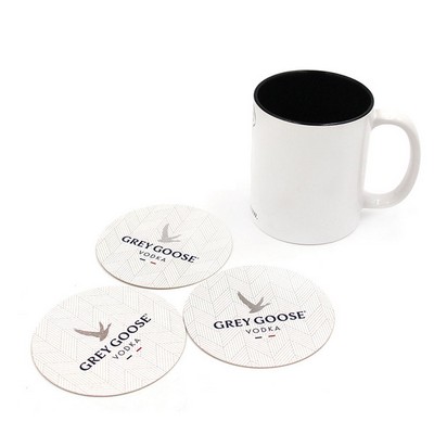 4" Disposable Custom Shape Pulpboard Absorbent Coasters