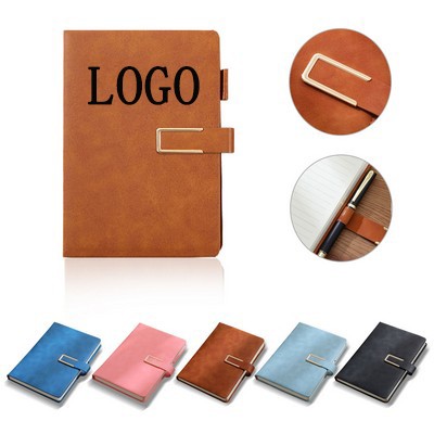 Conference Mintues Notebook With Interlocking Pen Closure