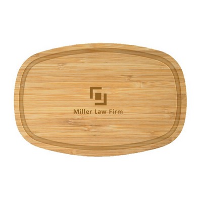 16" Arched Bamboo Cutting Board with Juice Groove