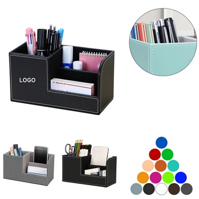 PU Leather Desk Organizer