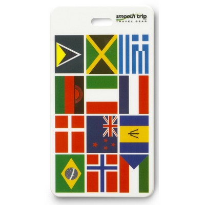 International Flags Smooth Trip Travel Gear by Talus® Graphic Luggage Tag