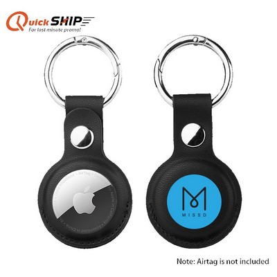 QuickShip Apple AirTag Leatherette Case with Custom Imprint