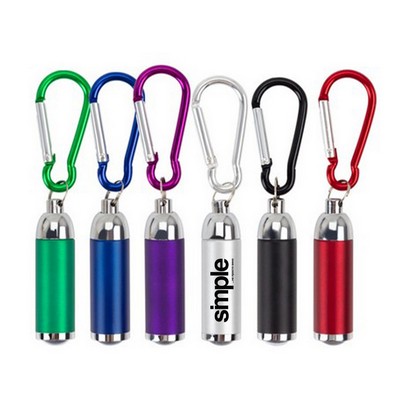 LED Flashlight Keychain with Carabiner