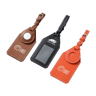 PU Luggage Tag with AirTag Slot