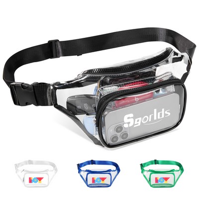 Clear PVC Fanny Pack W/ Two Pockets