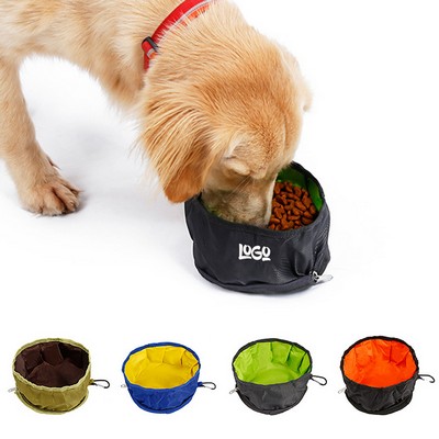 Outdoor Oxford Waterproof Foldable Pet Bowl