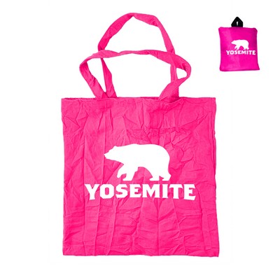 Printed Tote Bag with Matching Pouch – 210D Polyester (13" x 15")