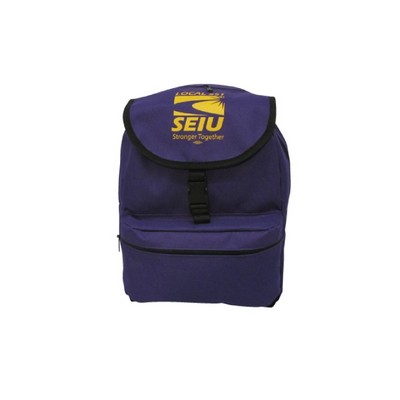 USA Made 600D Poly Zip Flap Backpack