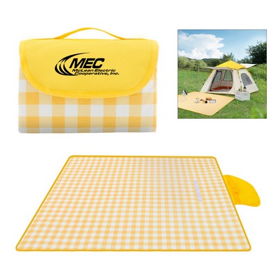 Plaid Roll Up Picnic Blanket