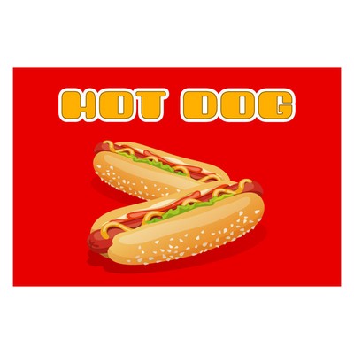 Hot Dog Pre Printed Wall mural Red 36" x 24"
