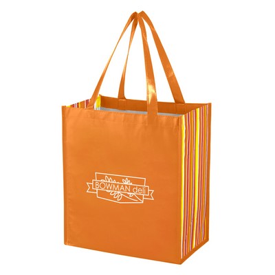 Shiny Laminated Non-woven Tropic Shopper Tote Bag