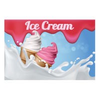 Ice Cream Pre Printed Wall mural Multicolor 36" x 24"