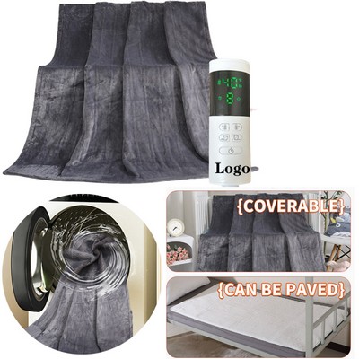 Cozy Flannel Machine Washable Electric Fast Heating Blanket