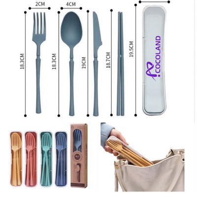 Reusable Travel Utensils Set with Case
