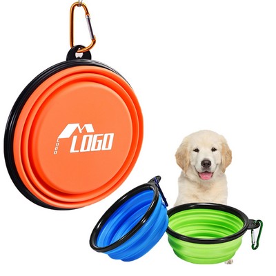 Portable Dog Bowl Pet Collapsible Bowl With Carabiner