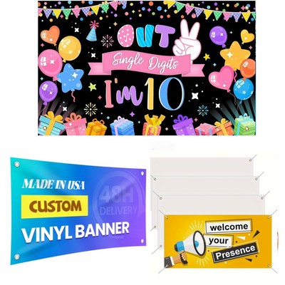 Digitally Printed 10 oz Vinyl Banner 3' x 5'