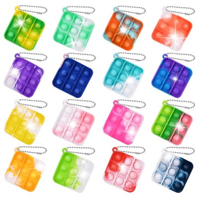 Push Pop Bubble Square Shape Keychain