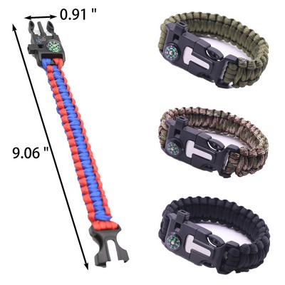 Multi-Function Paracord Survival Bracelet