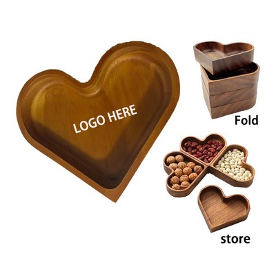 Heart-shaped Solid Wood Candy Box