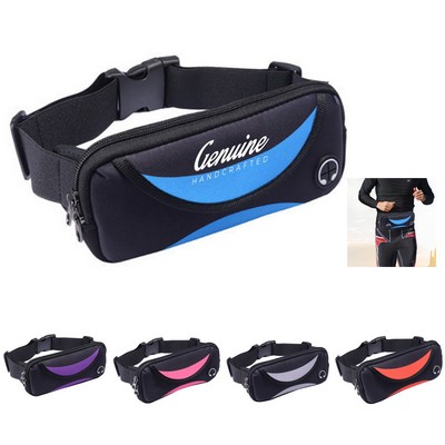 Neoprene Running Fanny Pack with Earphone Hole