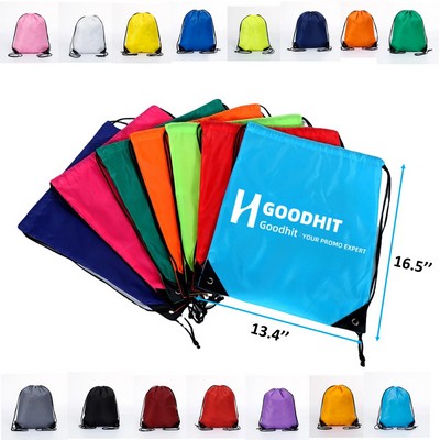 Portable Drawstring Gym Backpack Travel Riding Sports Bag