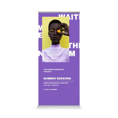 33.25" x 78" Standard Retractable Aluminum Banner Stand Kit