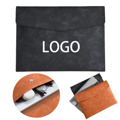 A4 Leatherette Document Organizer File Folder