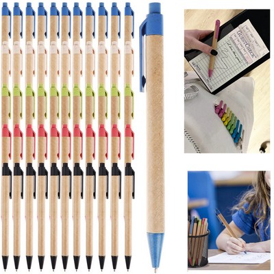 Wheat Straw Pen Ballpoint Pen Eco Friendly Paper Tube