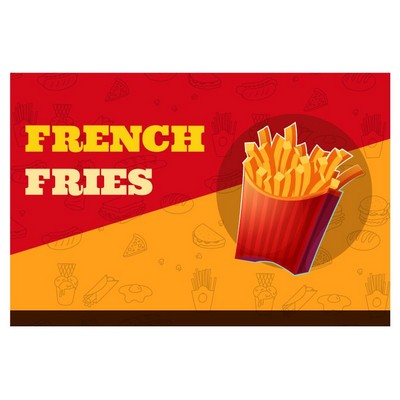 French Fries Pre Printed Wall mural 36" x 24" - Yellow & Red