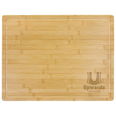 19¾" x 15" Bamboo Cutting Board with Juice Groove