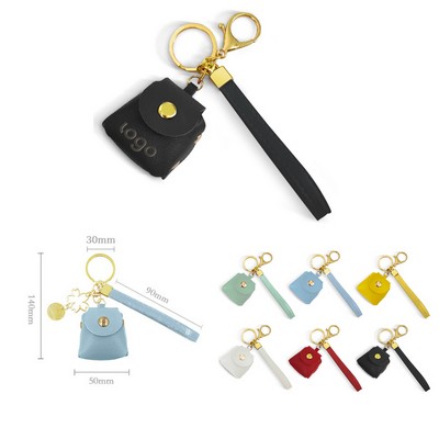Pu Pocket Leather Keychain