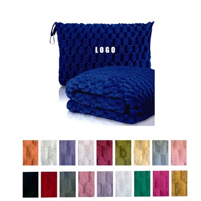 Flannel Travel Blanket Pillow
