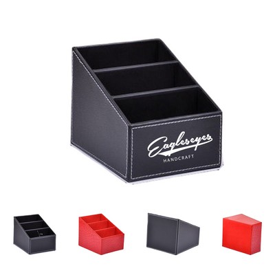 Multifunctional Leather Desk Organizer