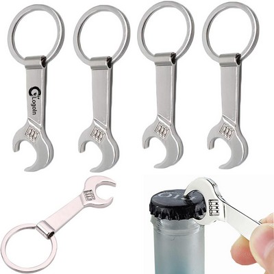 Metal Mini Wrench Pendant Beer Bottle Opener Keychain