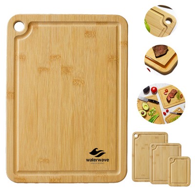 Bamboo Cutting Board Set With Juice Grooves Kitchen Boards