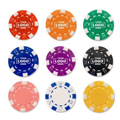 11.5 Gram ABS Poker Chip With Dice Design