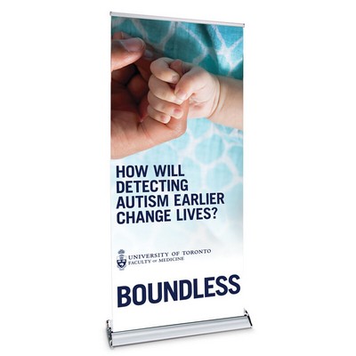 39" w x 82" h Premium Polyester Retractable Banner Stand - Quick Change