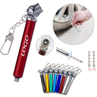 Mini Tire Gauge W/Key Chain