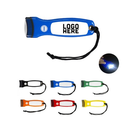 Flat Magnetic PVC Torch Flashlight Keychain
