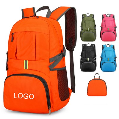 Ultra Lightweight Foldable Backpack w/Reflective Strip
