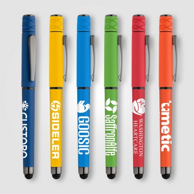 Tavi Recycled Plastic Fidget Spinner Stylus Gel Pen