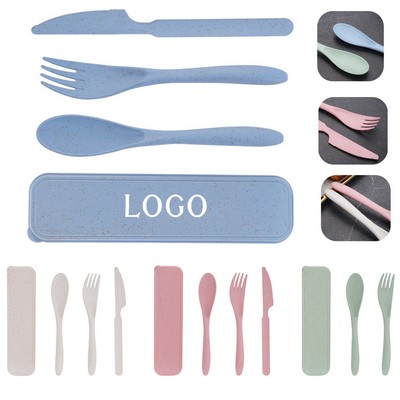 3 Sets Wheat Straw Tableware