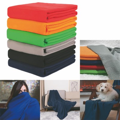 50" x 60" Polyester Fleece Throw Blanket